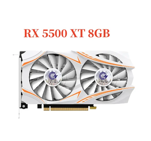 

C CCTING RX 5500 XT 8GB Graphics Card Amd Radeon GDDR6 128Bit Video Cards Gaming AMD GPU placa de video Desktop for PELADN Used