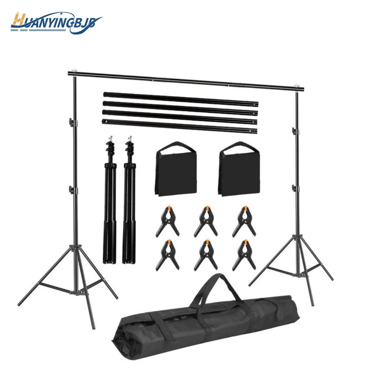

Photography Backdrop Stand Adjustable Photo Studio Background Support System 2MX3M 2.6MX3M Backdrops With Carry Bag Frame
