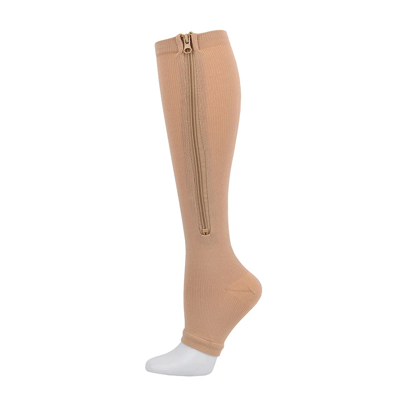 Zipper Compression Socks Fat Burning Cycling Socks Running Women's Slim Sleeping Beauty Legs Varicose Vein Prevention Socks