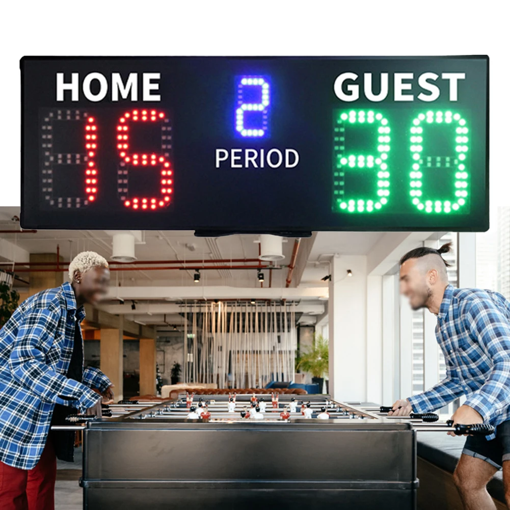 

Portable and User Friendly Scoreboard for Tennis Basketball Billiards Volleyball Badminton Soccer Remote Control Included!