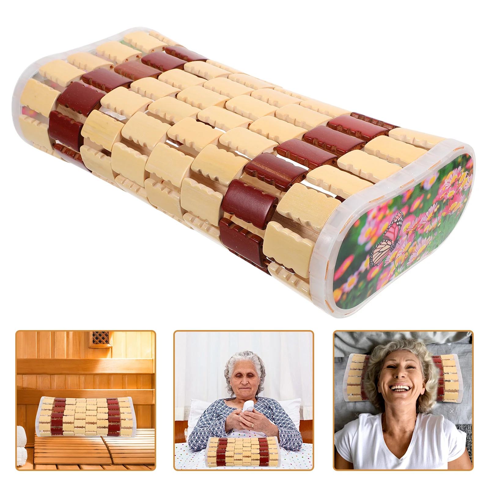 

Bamboo Pillow Hollow Bamboo Woven Pillow Multi-use Sweat Steam Room Pillow