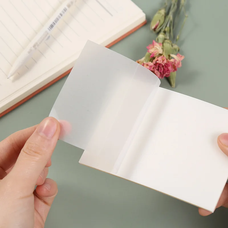 Sticky notes 100 sheets transparent scrapes stickers note pads posted it paper clear notepad school stationery office supplies