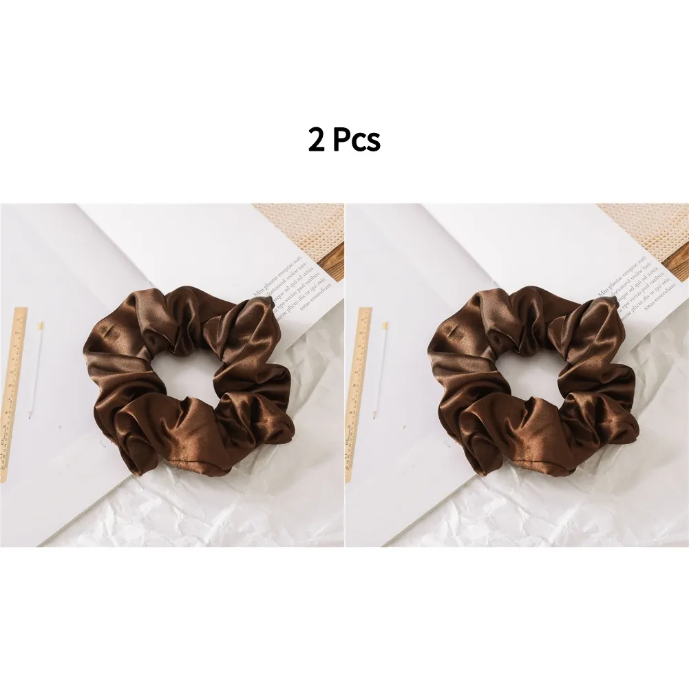 3.9 inch Women Silk Scrunchie Elastic Handmade Multicolor Hair Band Ponytail Holder Headband Hair Accessories hair clips Hair Accessories