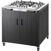 Gas Grill, Movable Outdoor Gas Stove Stainless Steel Top with Cabinet, 5 Burners with 36,200 BTUs 1