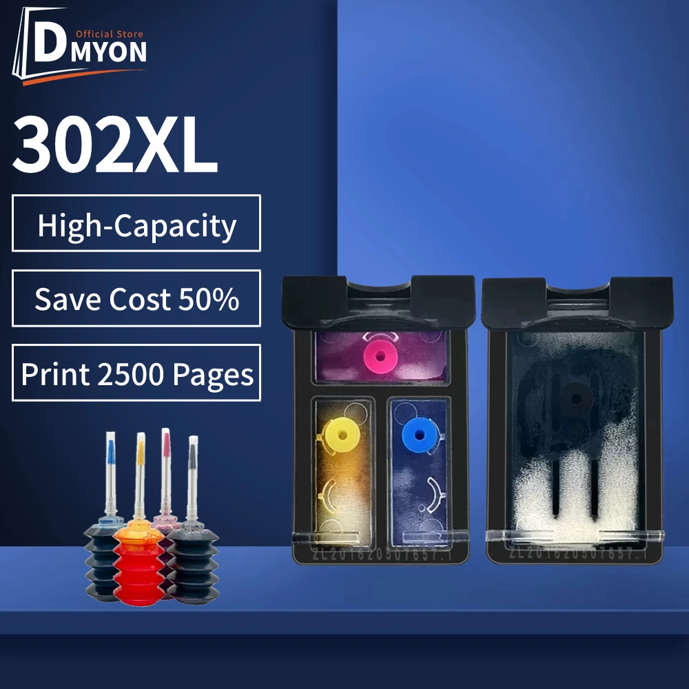 

DMYON 302XL Замена для HP Deskjet 1110 1111 1112 2130 2131 2132 2134 2136 3630 Европейский для HP 302 XL hp302 чернильный картридж