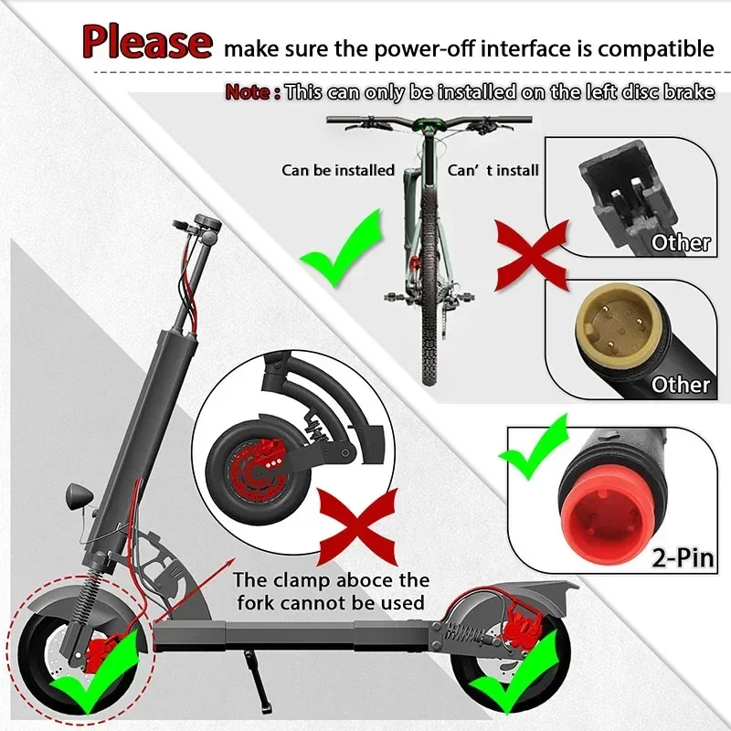 Ebike Hydraulic Disc Brake Set Bicycle Power Control Shifter Electric Scooter Bi