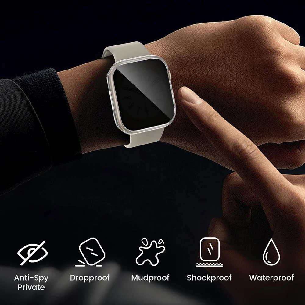 Waterproof Privacy iWatch Bumper with Anti-Peep Screen Protector Cover