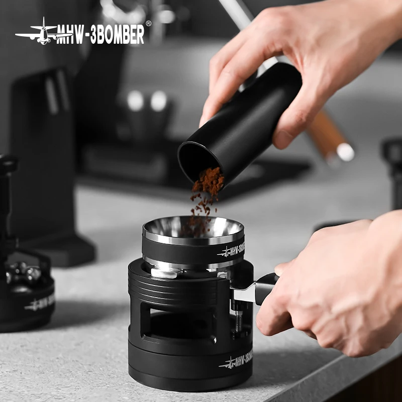 MHW-3BOMBER 커피 도징 링 마그네틱 에스프레소 도징 깔때기, 58mm 포타필터 바리스타 액세서리 커피웨어, 36 자석