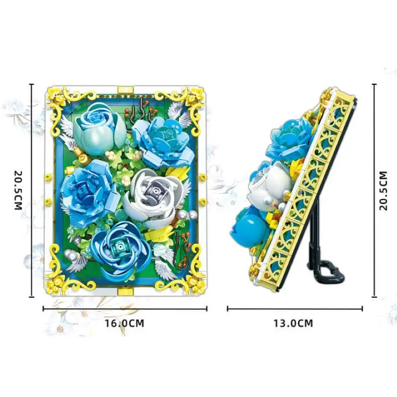 MOC Creative Expert Ideas City Midsummer Voyages DIY Painting Building Blocks Preserved Flowers Plants Christmas Gifts Children