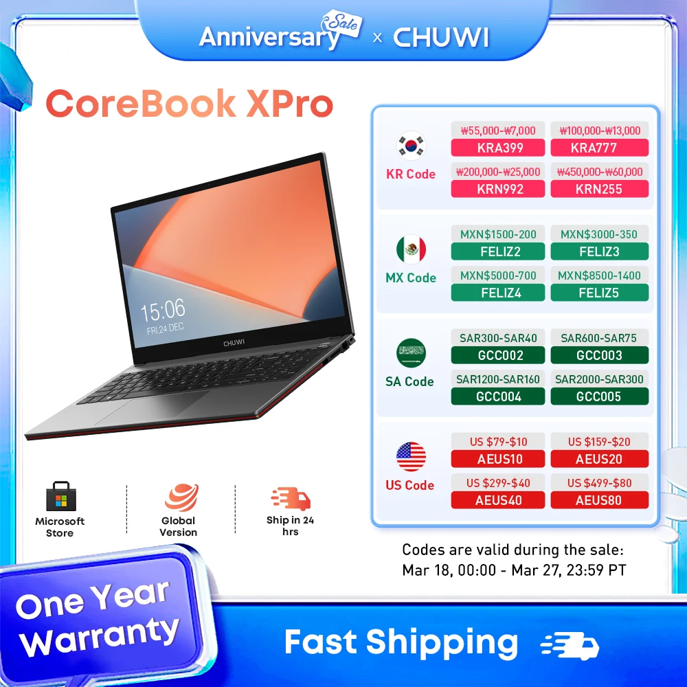 Chuwi Corebook Xpro Laptop Da Gioco Da 15.6 Pollici 16Gb Ram 512Gb Ssd Windows 11 Laptop Intel I3-1215U Six Core 1Tb Ssd Espandi