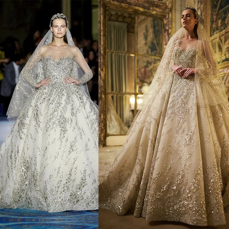 Nuovo Arrivo Lussuoso Zuhair Murad Full Hand Beaded Long Train Guadalupe Pettuly 349Hounds 713 0. 4 Horny Muslimidos De Novia Muslimainity Mutandine