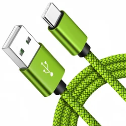 Nylon Braided USB A to iPhone Fast Charger Cord - 3m 1pcs (Green)