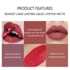 Sexy Long Lasting Velvet Matte Lip Gloss Liquid Lipstick Lip Makeup Women Beauty Red Nonstick Cup Waterproof Lip Gloss 2