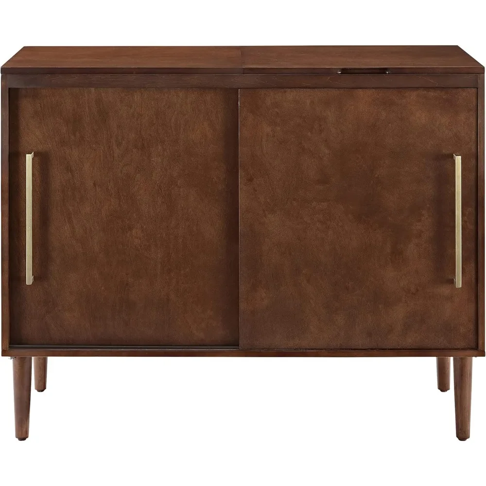 Everett Mid-Century Modern Media Console, Mahogany 2