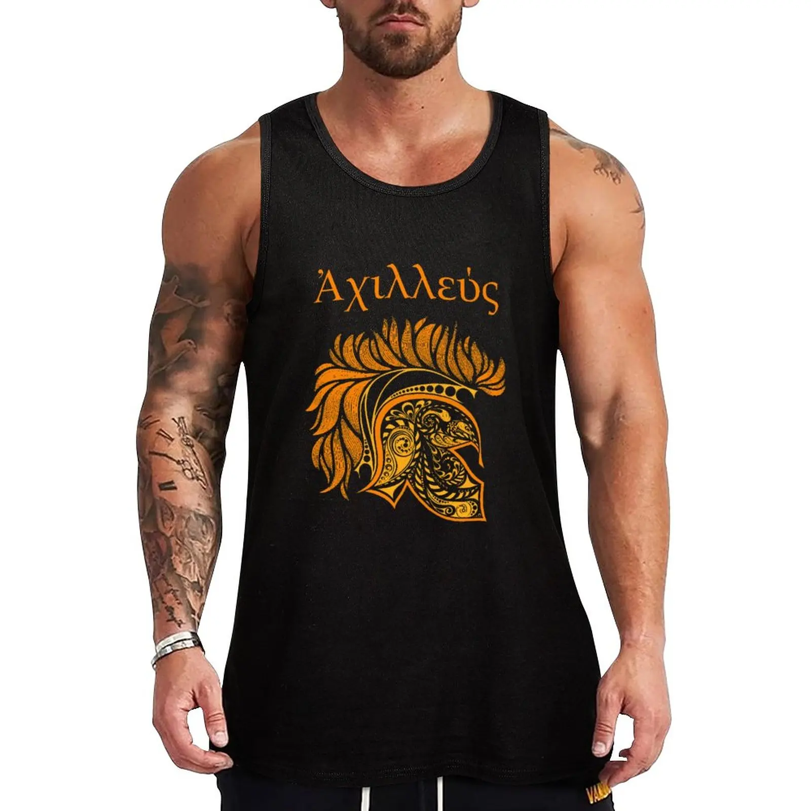 

New Achilles Tank Top summer clothes man 2023 anime muscular man t-shirts for Men's gym