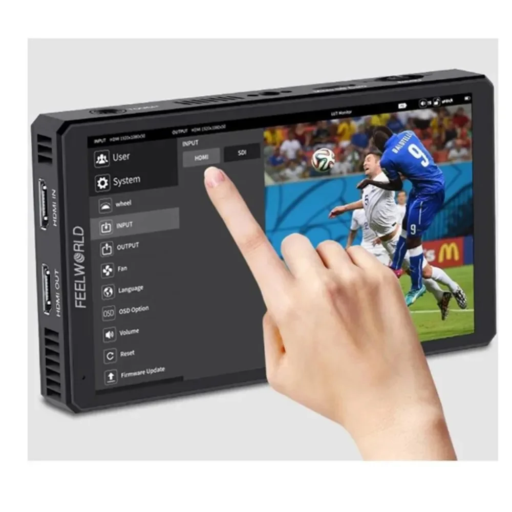 FEELWORLD CUT6 CUT6S 1920x1080 3D LUT Portable Monitor 6 inch Touch Screen Video Monitor Recorder Support IPS 4K HDMI-