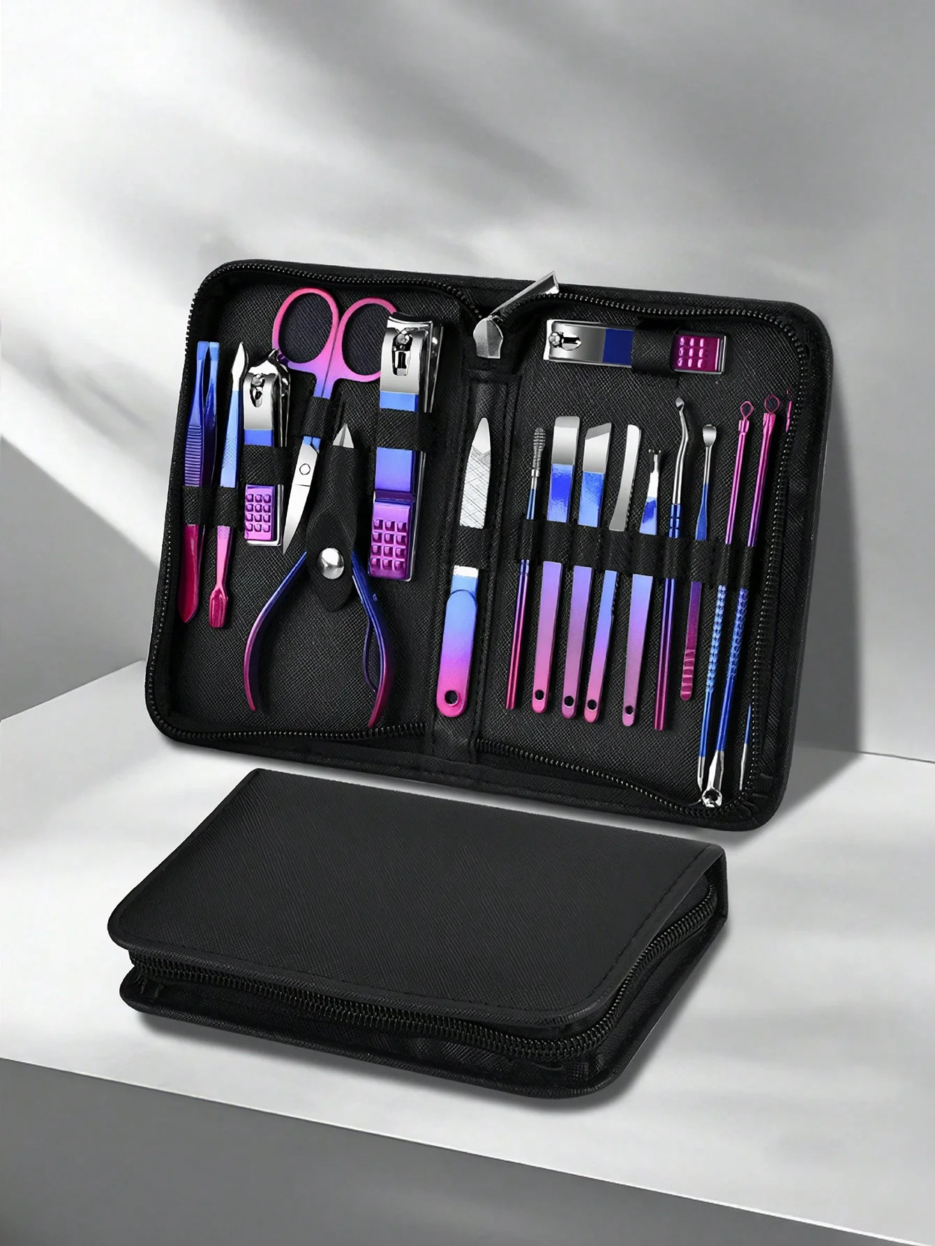 9/18 /30pcs Gradient Color Nail Clippers Manicure and Pedicure Tool Set Includes Cuticle Nippers and Cutter Kit Portable