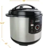 12 Quart Digital Pressure Cooker with 15 Preset Options and Glass Lid, Silver 5