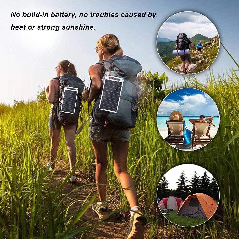 Portable Solar Panel 5V 5W/10W Fast Charging Suitable for Travelling Hiking Camping