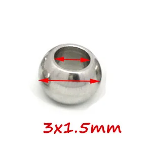 100 Bolas De Acero Inoxidable Con Orificio De 3 Mm, 4