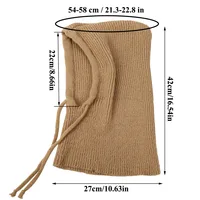 Women Winter One-Piece Beanie Hats Knit Balaclavas Neck Warmer Scarf Outdoor Women's Head Hood Bonnet Ear Protection Beanies Cap 6