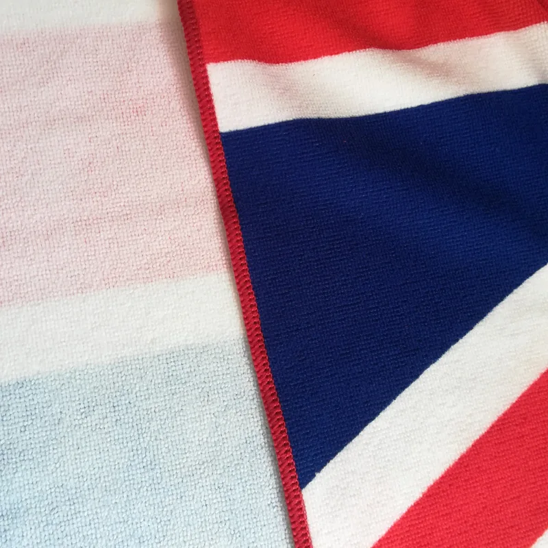 American British Flag Design Bath Towel 140x70cm Absorbent Cotton Beach Towel Drying Washcloth Swimwear Shower Towels 4