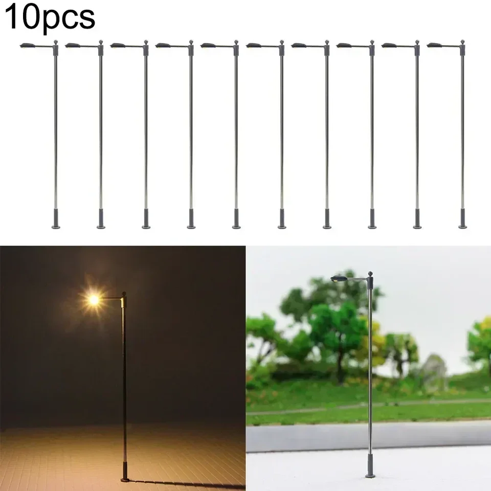 ENSEMBLE DE LAMPADAIRES ferroviaires modèle échelle HO 5 mâts en