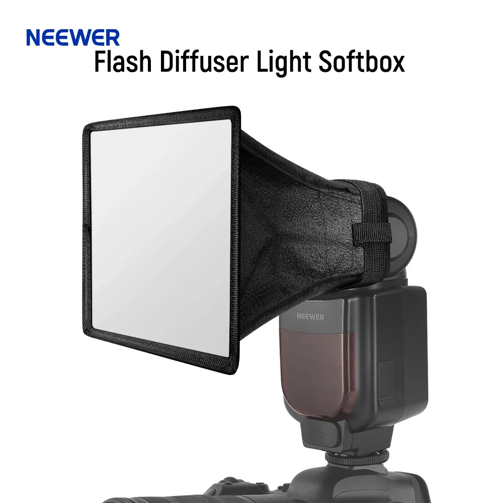 Photography Softbox NEEWER Universal Flash Diffuser Light Softbox 5" x 4"Collapsible with Storage Pouch Compatible with Canon Nikon Sony photography softbox bowens mount softbox portable softbox