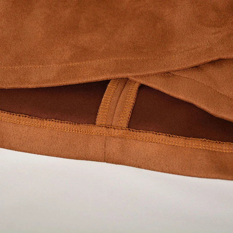 Sexy Slim Fit Suede Mini Skirt image 3