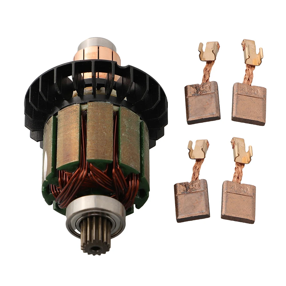 DDF482 DHP482 DHP482RAE DHP482Z DDF482RME 드릴 스크루드라이버 부품용 탄소 브러시 4 개 포함 619380-9 전기자 1 개