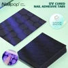 Nailpop UV Cured Nail Adhesive Tabs 10 Sheets Super Sticky & Breathable Double Sided Jelly Nail Glue Tabs for Fake Nails 240PCS 1