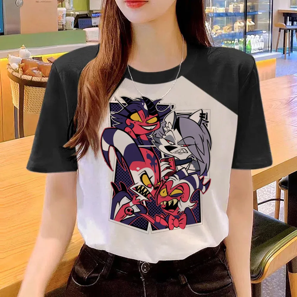 

Helluva Boss t shirt women designer streetwear harajuku t-shirts female anime designer clothes