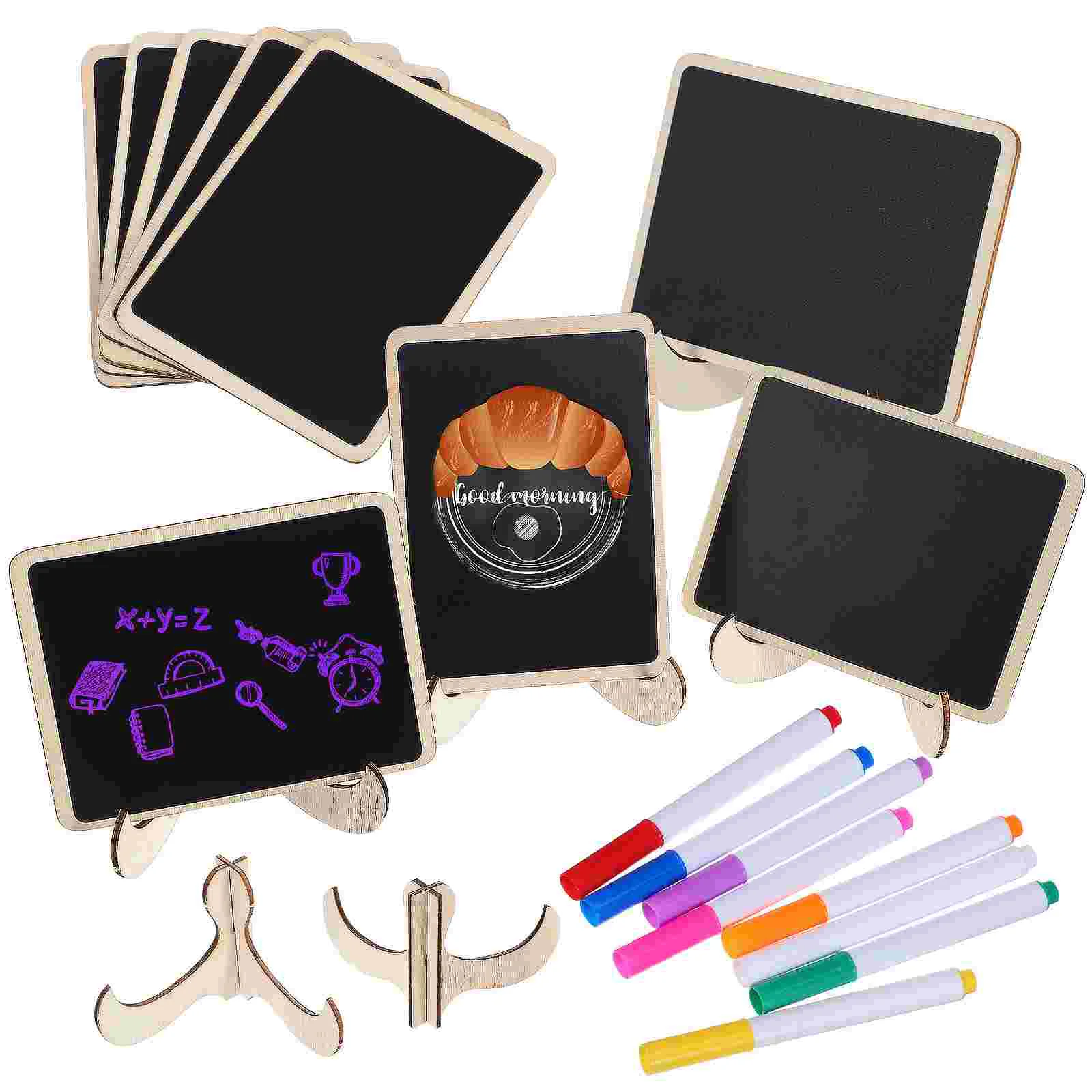 1 Set Chalk Board Small Chalkboard Signs Menu Board Tabletop Memo Board Mini Chalkboard For Party Buffet 8 5 inches mini small boards blackboard lcd tablet magnetic chalkboard for girls boys graffiti chalk electronic writing board