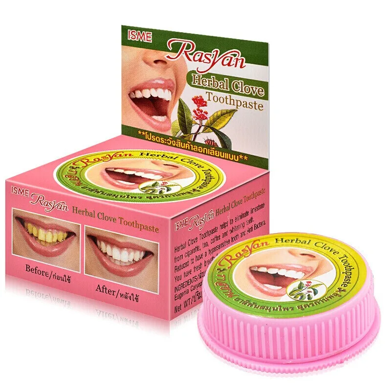 

25g Toothpaste Teeth Tooth Whitening Natural Coconut Herb Clove Mint Flavor Tooth Paste Kit Dentifrice Remove Stain Cleaning
