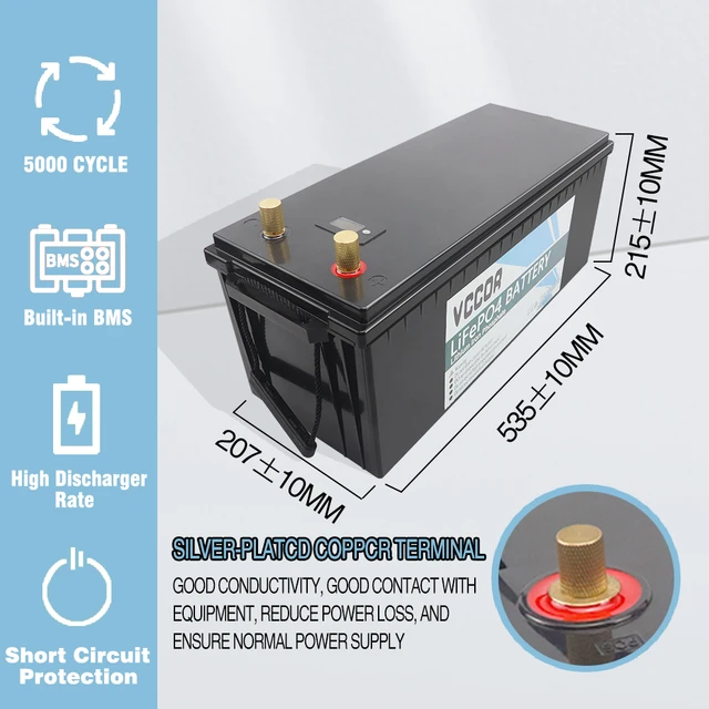 12V LiFePO4 Cells 300Ah 400Ah Built-in BMS Lithium Iron Phosphate Battery  Pack For Outdoor Camping Golf Cart Solar With Charger - AliExpress