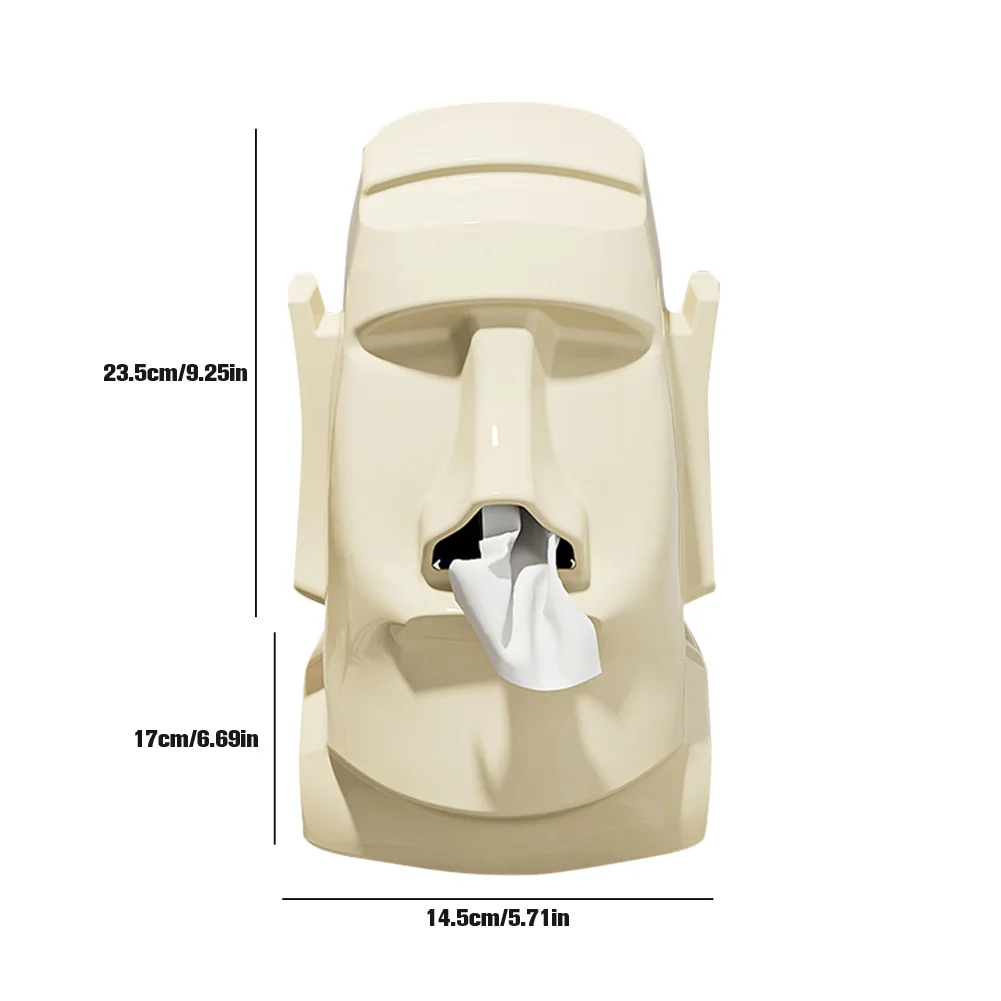 Creative Stone Statue Paper Towel Box Glasses Holder Headphone Stand Tissue Container Tissue Case Home Office Desktop Decoration