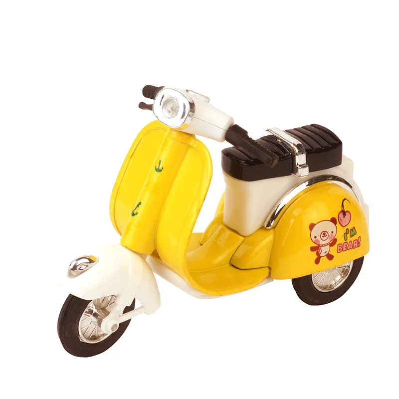 Moto com sidcar de brincar em miniatura . Motocicleta de brinquedo com  desenho cómic