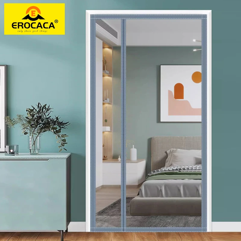 

EROCACA Gray Magnetic mosquito net door custom Size door curtain mosquito door screen automatically turn off the mosquito nets