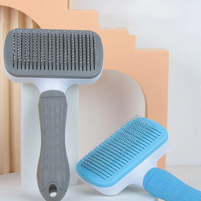 Dog Comb Pet Hair Removal Brush Cats and Dogs Special Comb Beauty Massage Self-cleaning Needle Comb Pet Supplies Dog Comb Pet Hair Removal Brush Cats and Dogs Special Comb Beauty Massage Self-cleaning Needle Comb Pet Supplies