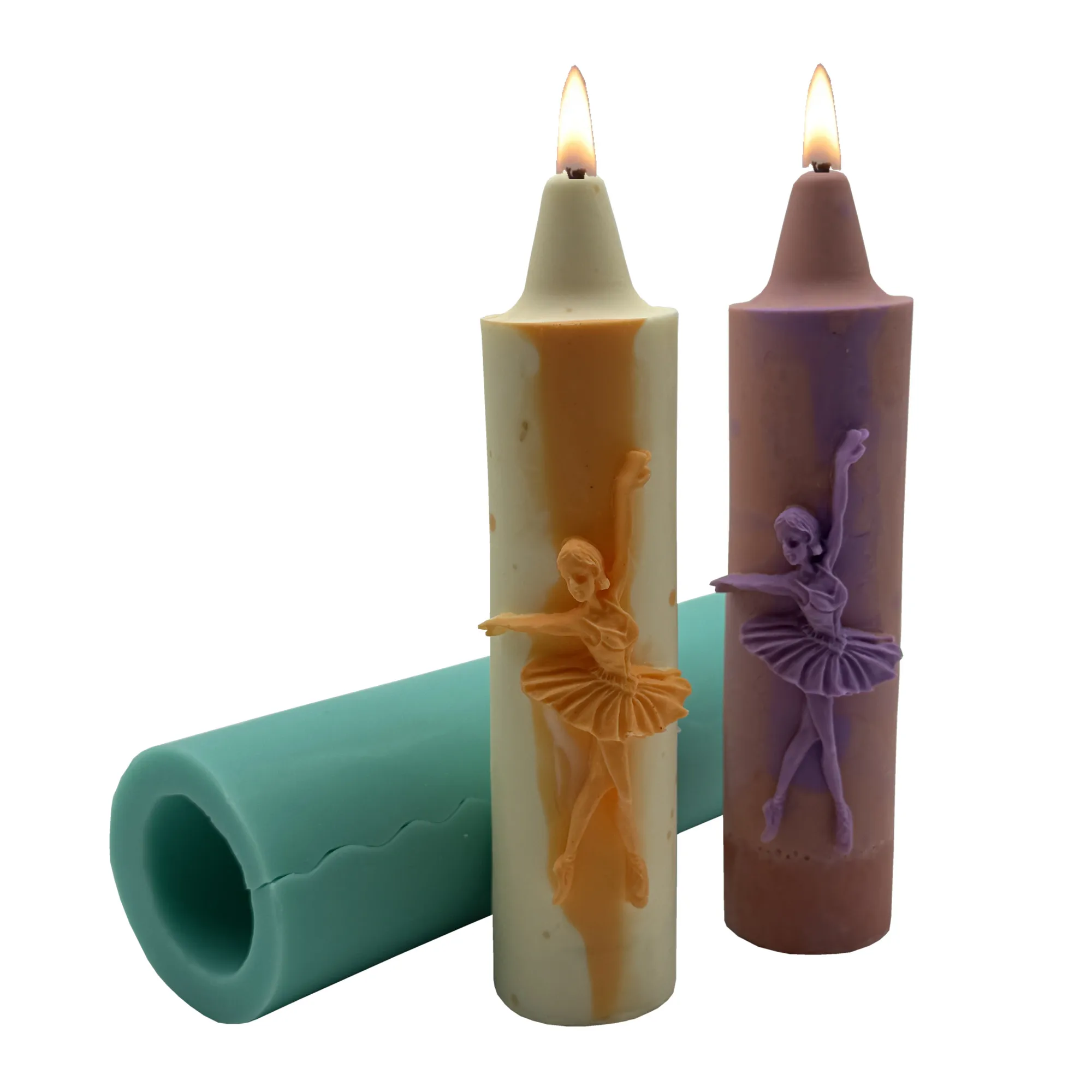 Taicols Lot De 4 Moules à Bougies En Silicone, Bubble Cube Cire Bougie Fabrication Moule,3D Cube