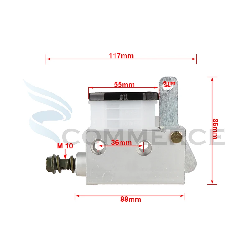 Rear Foot Hydraulic Master Brake Pump High Performance Fit For Drift Track Kart DIY Three Wheel Quad Karting Buggy ATV Parts drift kart brake pump