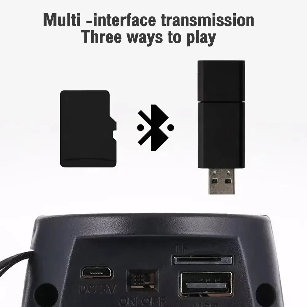 Ambient Lighting Powerful Bluetooth Wireless Speakers Subwoofer LED Lights Portable Small Speaker MP3 Player Home Outdoor