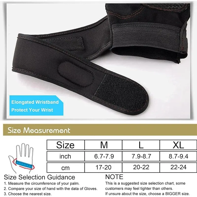 Gym Gloves for Men Women Fitness Weight Lifting Wristband Body Building Training Sports Exercise Cycling Shockproo cycling gloves fingerless gym gloves sports gloves gym gloves