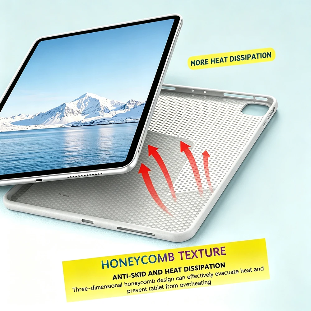 Premium Silicone Back Shell Tablet Case, Soft Protective Cover for 11-Inch and 10.9-Inch Tablets