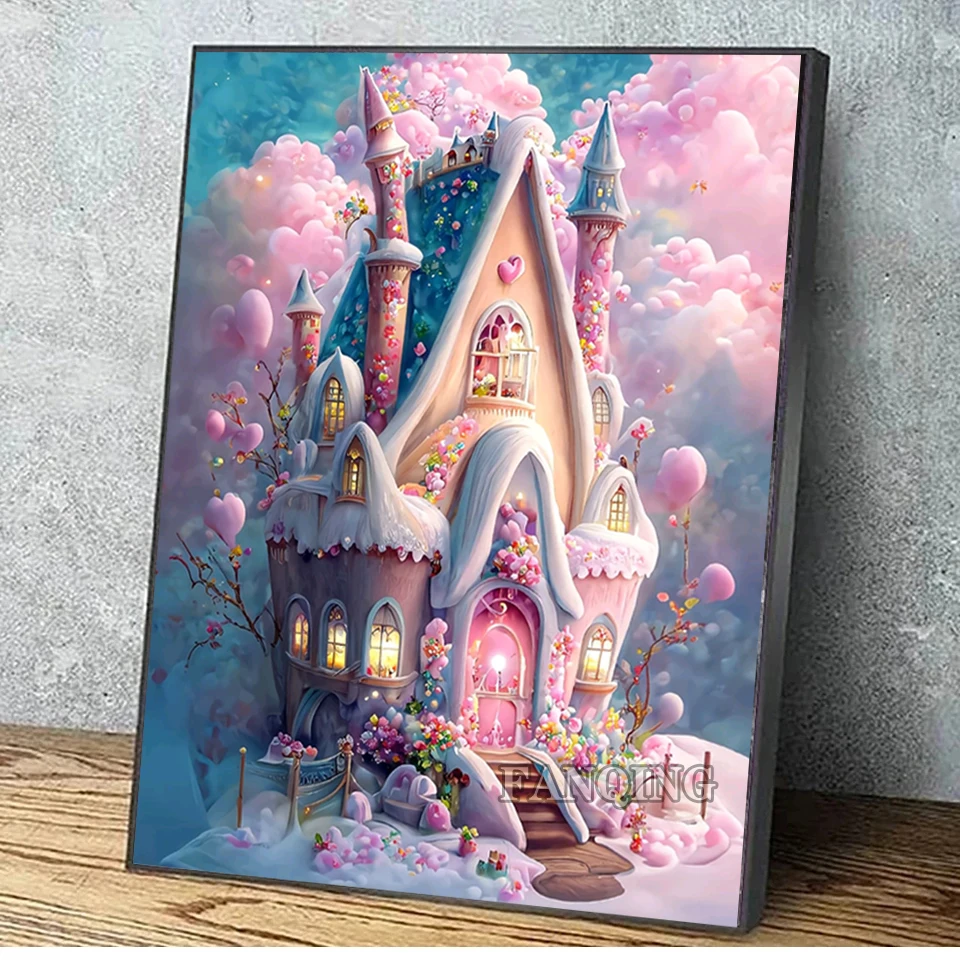 Pink Mushroom House New Arrivals DIY 5D Diamond Painting Fantasy Flower  Diamond Embroidery Cross Stitch Full Mosaic V53