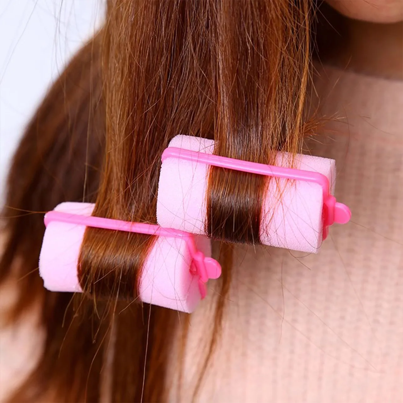 10Pieces Foam Sponge Hair Rollers, Soft Sleep Hair Curlers for Styling, Heatless Curler