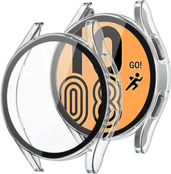 All - In - One Glass and Protective Case for Smartwatches - Anti - Fall Bumper Cover with Screen Protector (Clear)