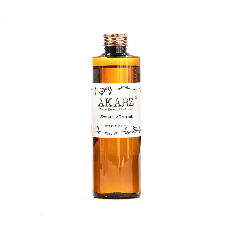 

AKARZ Sweet Almond Oil - Perfect for Massage, Aroma, and Skin Care - Moisturizing UV Protection Carrier Oil High-Capacity 500ml
