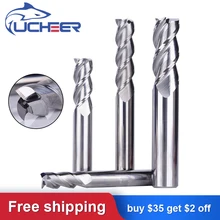 

UCHEER 1pcs 1-20mm Solid Carbide End Mill for AL CNC Milling Cutter Tungsten Steel Router Bits CNC Machine