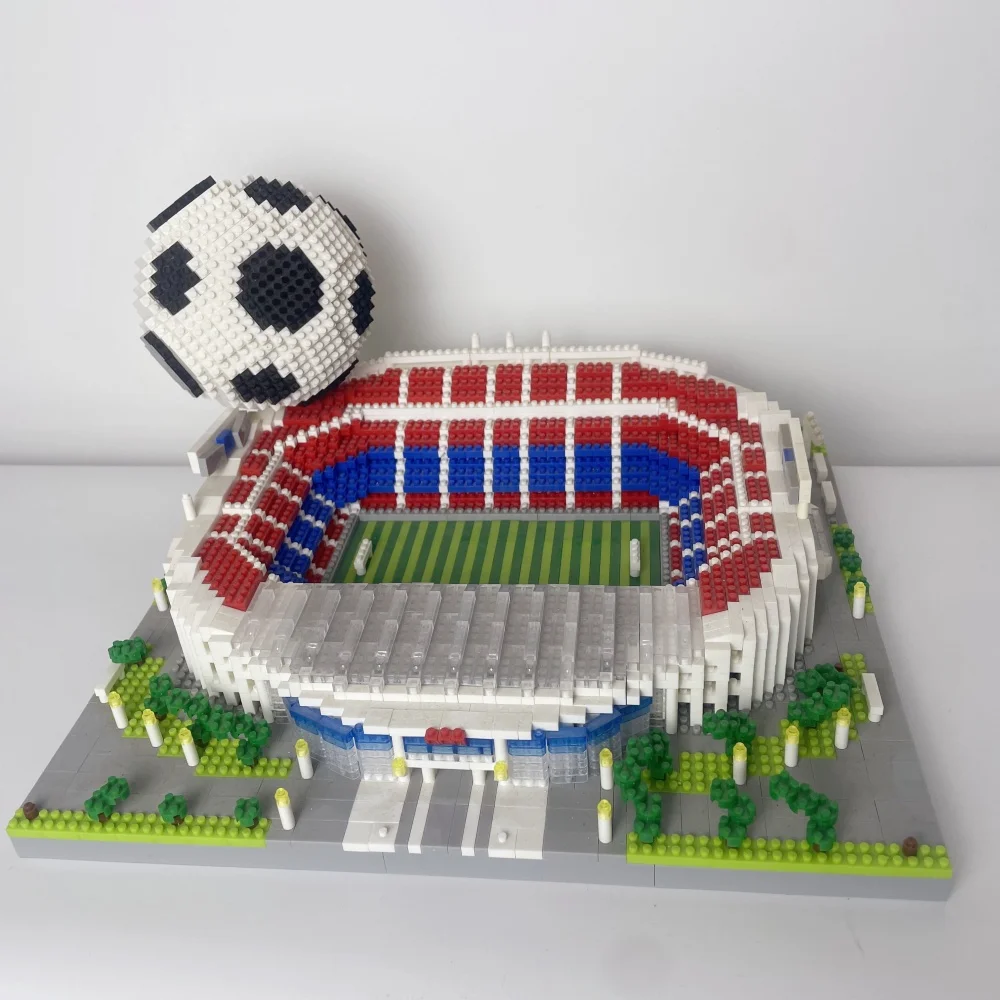 Deluxe Soccer Stadium Micro Building Block Set - Perfect Gift and Decor